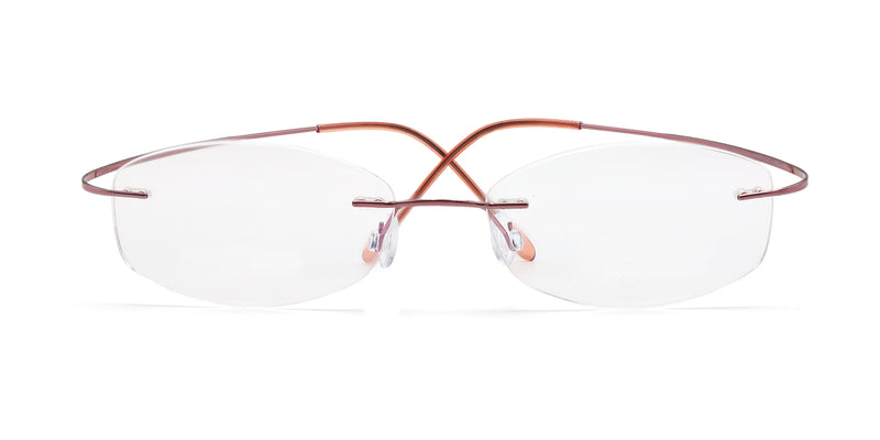 dreamy oval pink eyeglasses frames front view