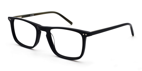 dylan rectangle black eyeglasses frames angled view