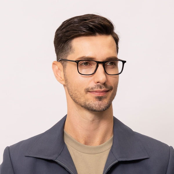 dylan rectangle black eyeglasses frames for men side view