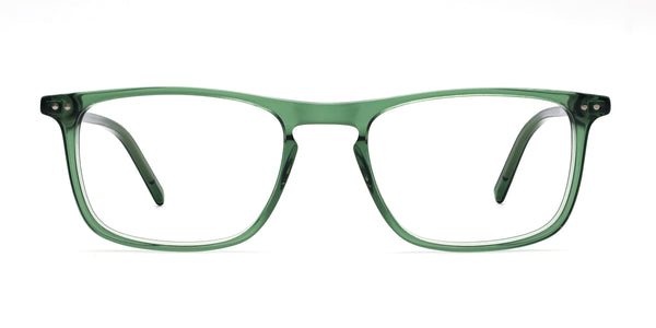 dylan rectangle green eyeglasses frames front view