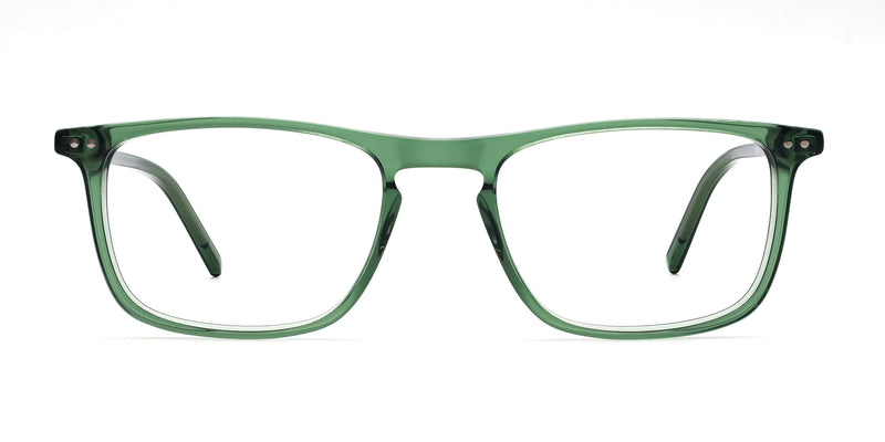 dylan rectangle green eyeglasses frames front view