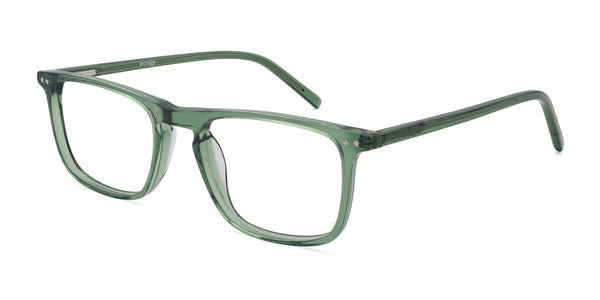 dylan rectangle green eyeglasses frames angled view