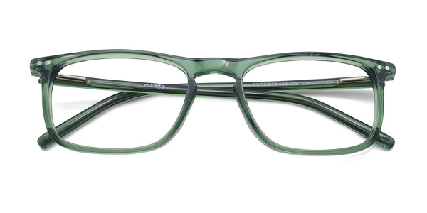 dylan rectangle green eyeglasses frames top view
