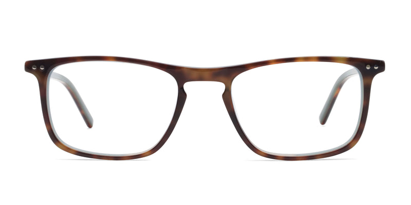 dylan rectangle tortoise eyeglasses frames front view