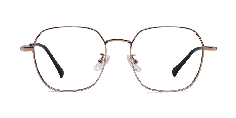 elan geometric rose gold eyeglasses frames front view