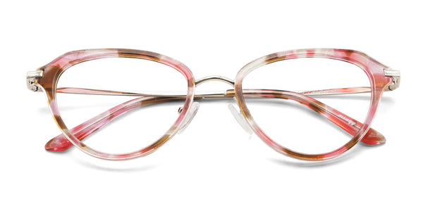 element cat eye red eyeglasses frames top view