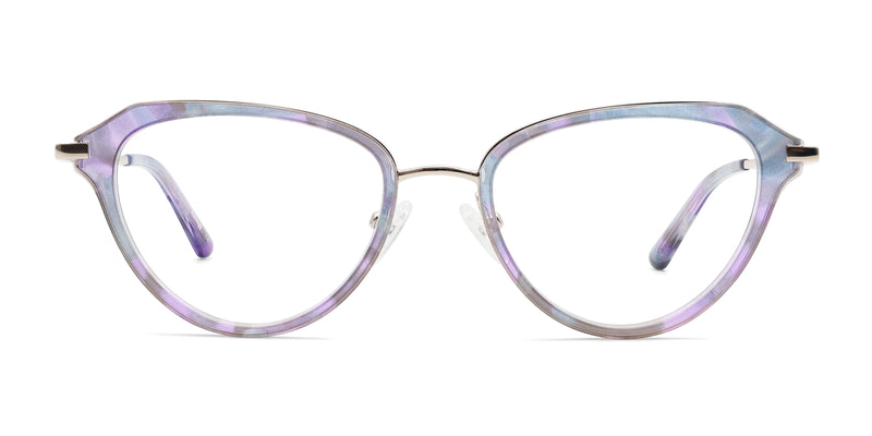 element cat eye purple eyeglasses frames front view