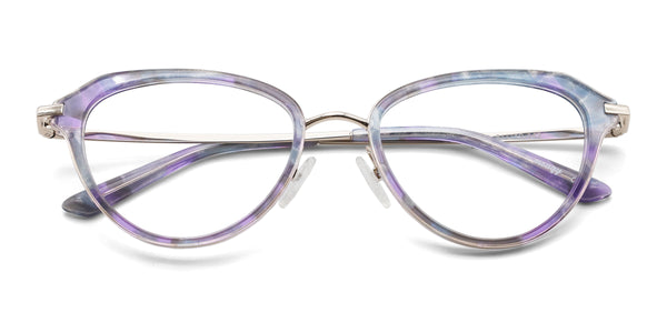 element cat eye purple eyeglasses frames top view