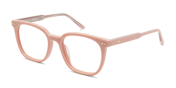 ella square pink eyeglasses frames angled view