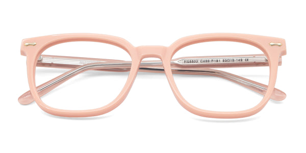 ella square pink eyeglasses frames top view