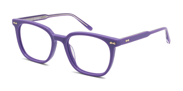 ella square purple eyeglasses frames angled view
