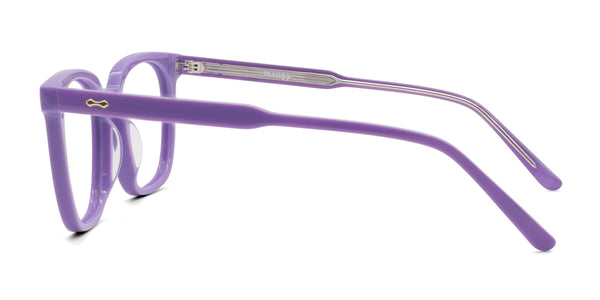 ella square purple eyeglasses frames side view