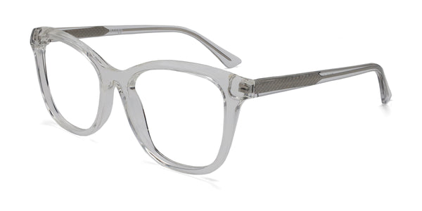 embrace cat eye transparent eyeglasses frames angled view