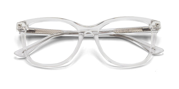 embrace cat eye transparent eyeglasses frames top view