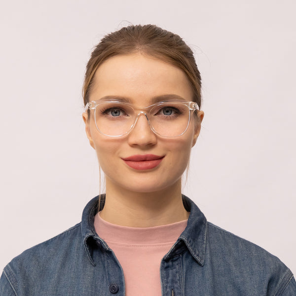 embrace cat eye transparent eyeglasses frames for women front view