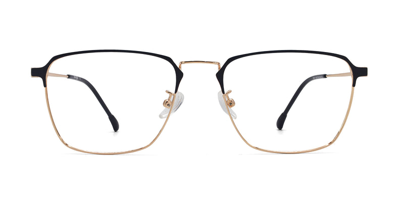 enrich square rose gold eyeglasses frames front view