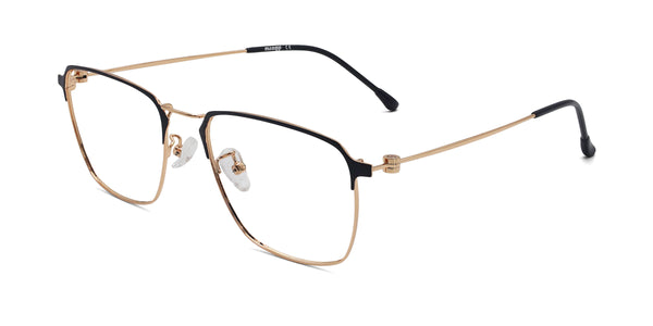 enrich square rose gold eyeglasses frames angled view