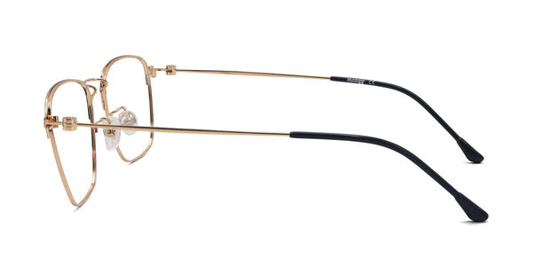 enrich square rose gold eyeglasses frames side view
