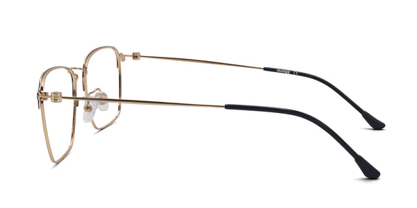 enrich square black gold eyeglasses frames side view