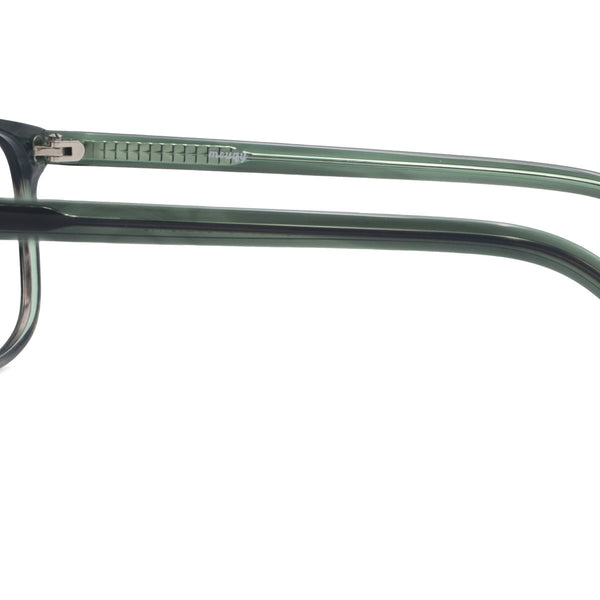 eon rectangle green eyeglasses frames side view