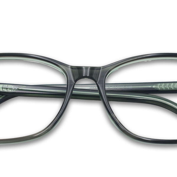 eon rectangle green eyeglasses frames top view