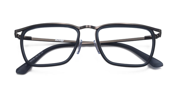 euphoria rectangle blue eyeglasses frames top view