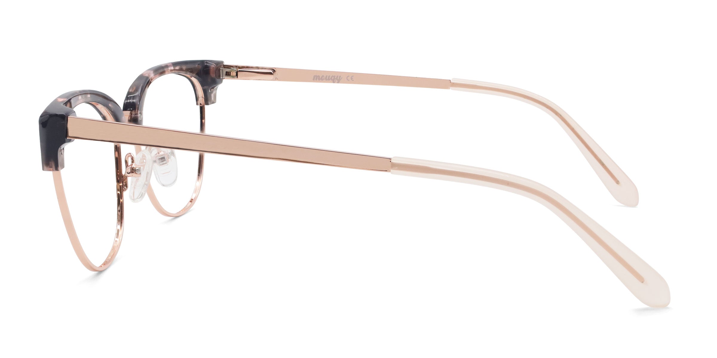 Fair Browline Pink Tortoise Eyeglasses - Mouqy Eyewear