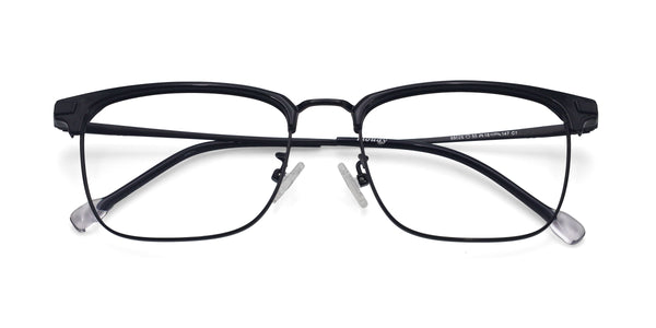 famed square black eyeglasses frames top view
