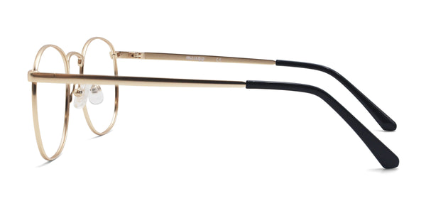 fuller square light gold eyeglasses frames side view