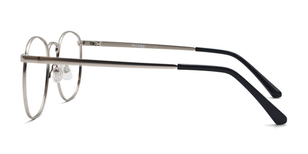 fuller square silver eyeglasses frames side view
