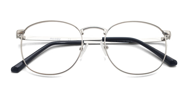 fuller square silver eyeglasses frames top view