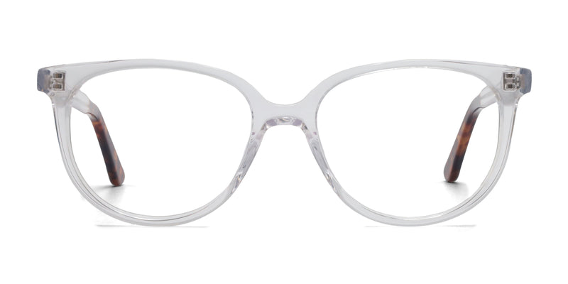 george oval clear tortoise eyeglasses frames front view