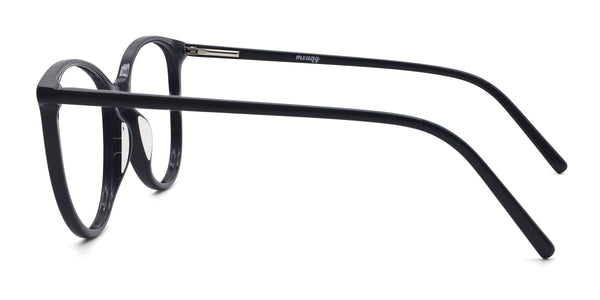 ginkgo oval black eyeglasses frames side view