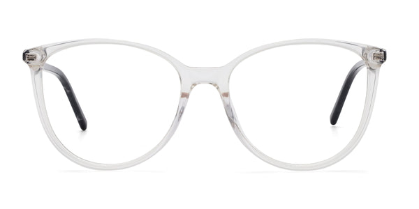 ginkgo oval clear eyeglasses frames front view