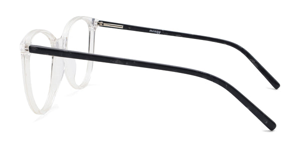 ginkgo oval clear eyeglasses frames side view