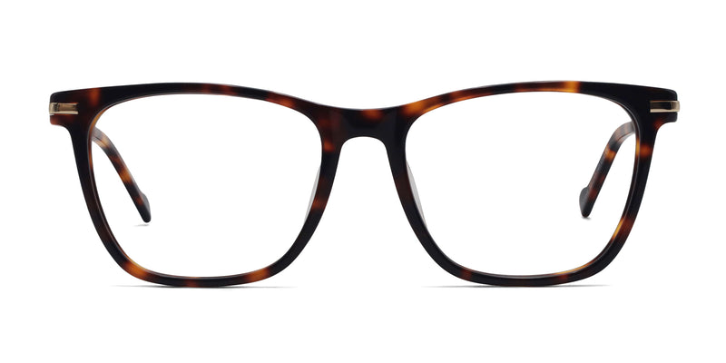 giselle square tortoise eyeglasses frames front view