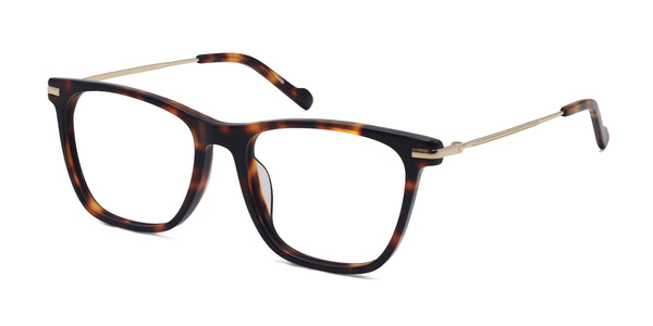 giselle square tortoise eyeglasses frames angled view