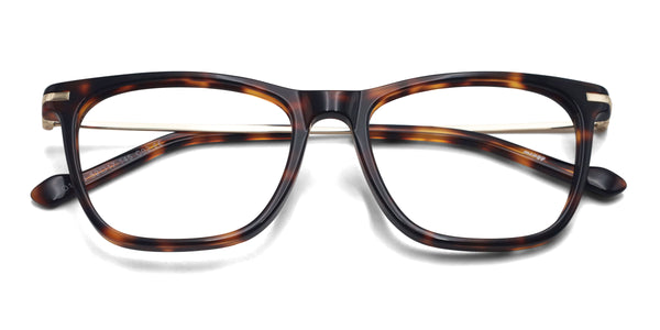 giselle square tortoise eyeglasses frames top view