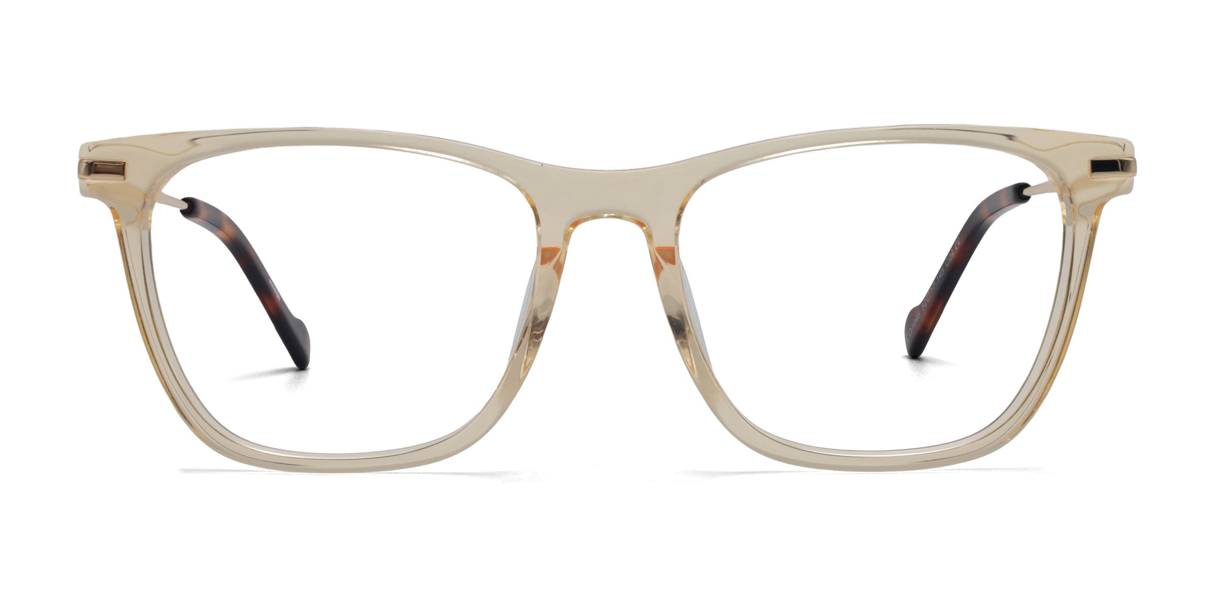 Giselle Square Yellow eyeglasses frames front view