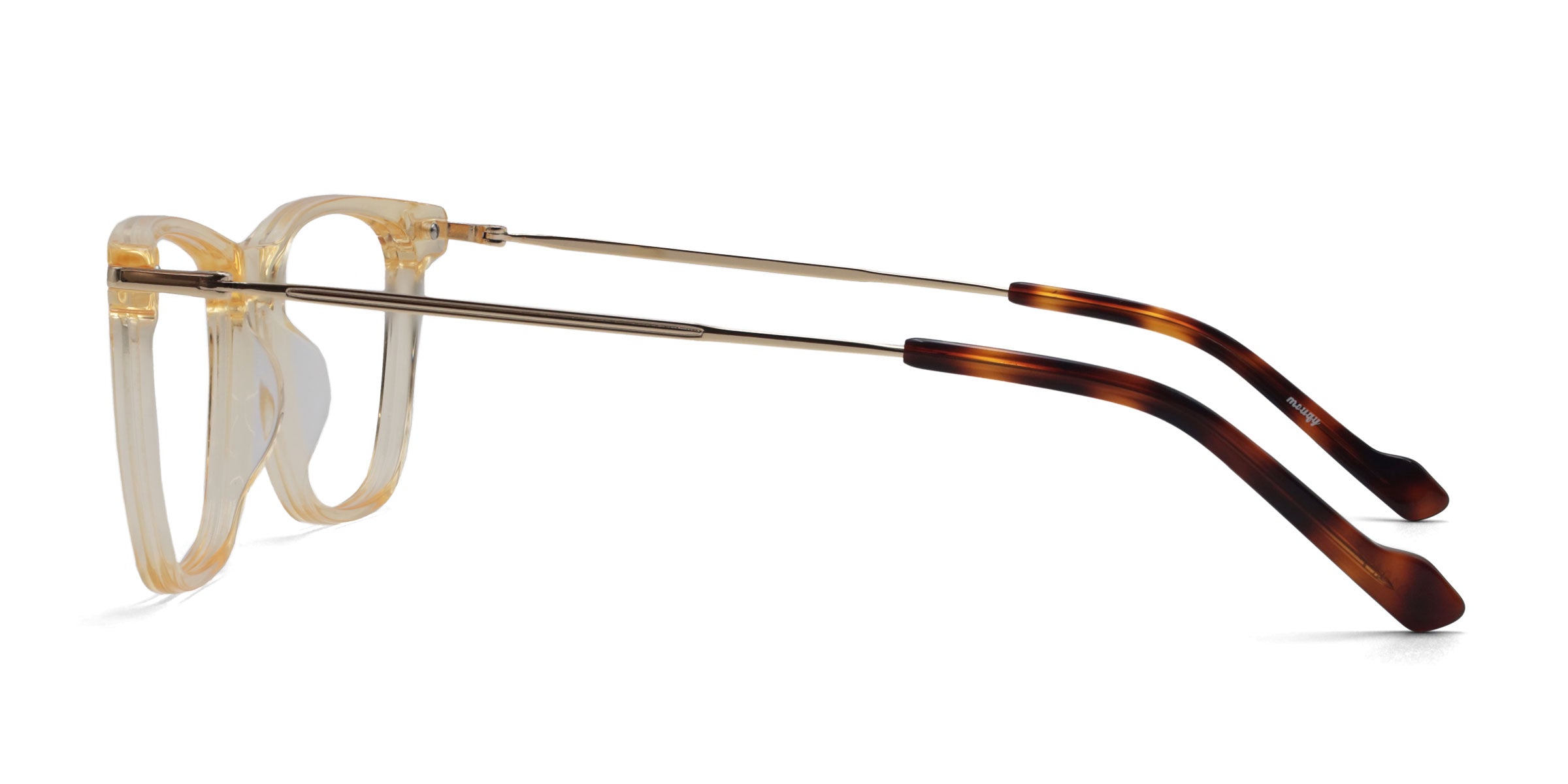 Giselle Square Yellow eyeglasses frames side view