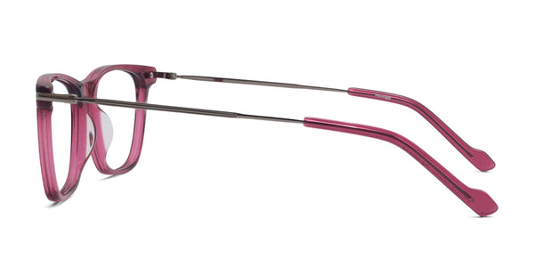 giselle square red eyeglasses frames side view