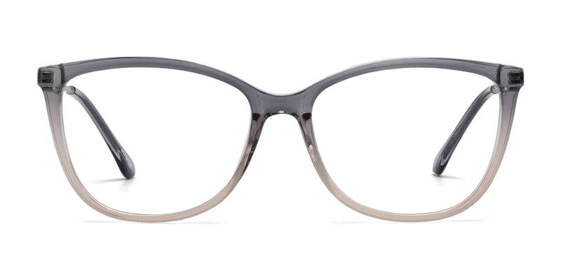 glamour cat eye gradient purple eyeglasses frames front view