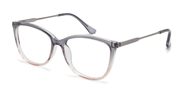 glamour cat eye gradient purple eyeglasses frames angled view