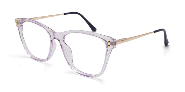 goody cat eye light purple eyeglasses frames angled view