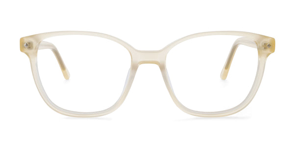 haley square pink eyeglasses frames front view