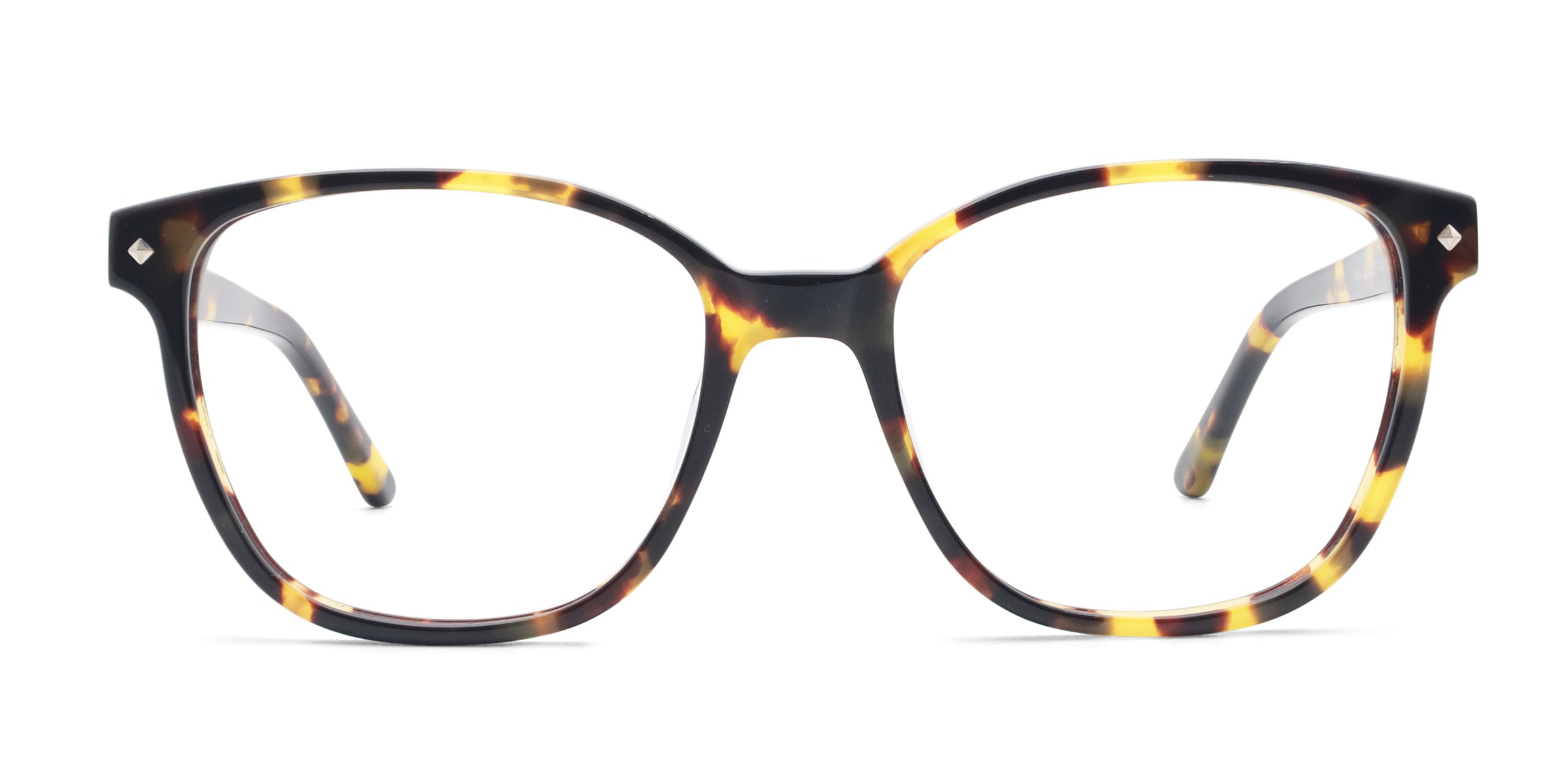 haley square tortoise eyeglasses frames front view