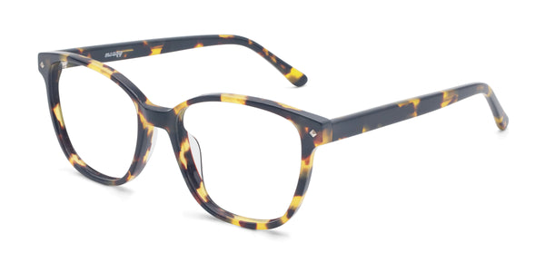 haley square tortoise eyeglasses frames angled view