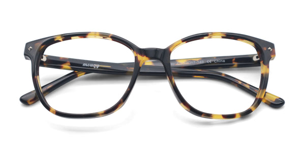 haley square tortoise eyeglasses frames top view