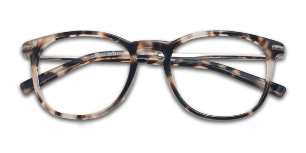 hannah square tortoise eyeglasses frames top view