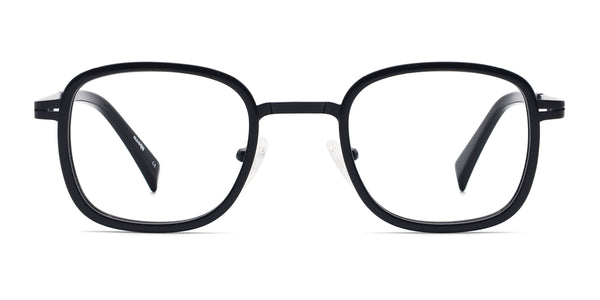 harrison square black eyeglasses frames front view